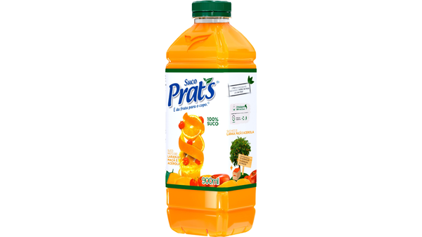 SUCO LARANJA/MAÇA/ACEROLA PRAT'S 900ML