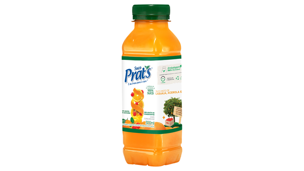 SUCO PRAT'S LARANJA/ACEROLA/MAÇA 300ML
