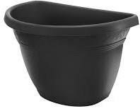 VASO DE PAREDE BARI PRETO MEDIO