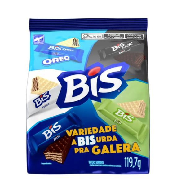 WAFER RECHEADO LACTA BIS SORTIDOS PACOTE 119,7G