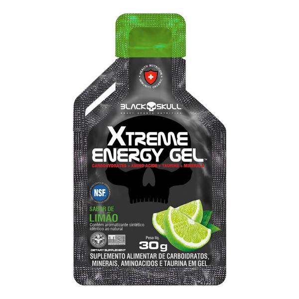 XTREME ENERGY GEL BLACK SKULL SABOR LIMÃO 30G