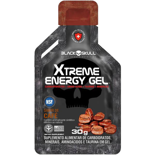 XTREME ENERGY GEL BLACK SKULL SABOR SABOR CAFÉ 30G
