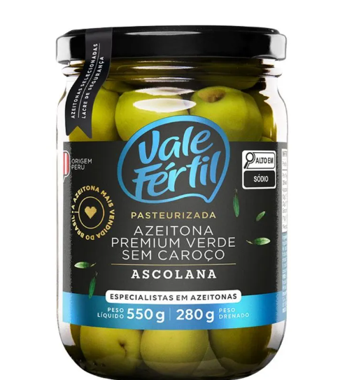 AZEITONA VERDE S/CAROCO VALE FERTIL ASCOLANA 280G