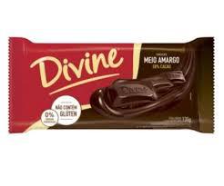 BARRA CHOCOLATE DIVINE 130G MEIO AMARGO