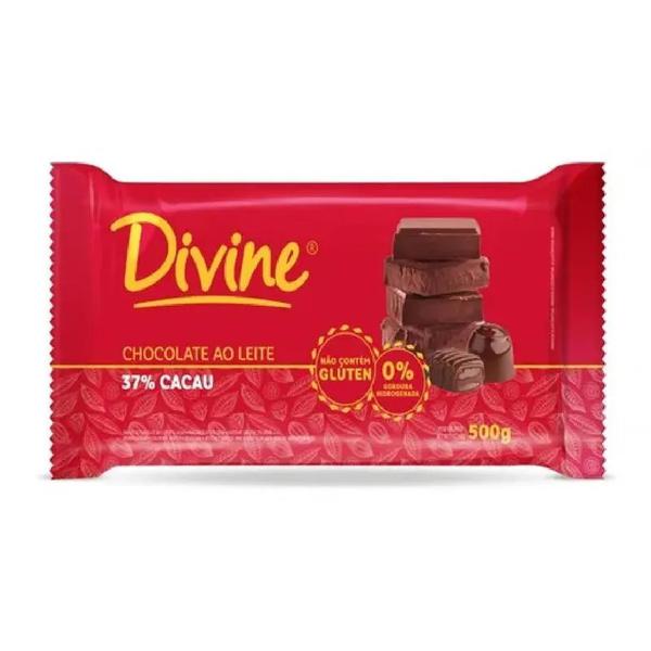 BARRA CHOCOLATE DIVINE 500G AO LEITE +CREMS