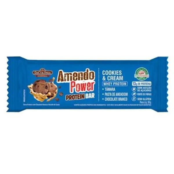 BARRA PROTEINA AMENDO POWER 50G COOKIE & CREAM