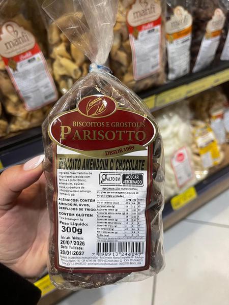 BISCOITO AMENDOIM CHOCO PARISOTTO 300G