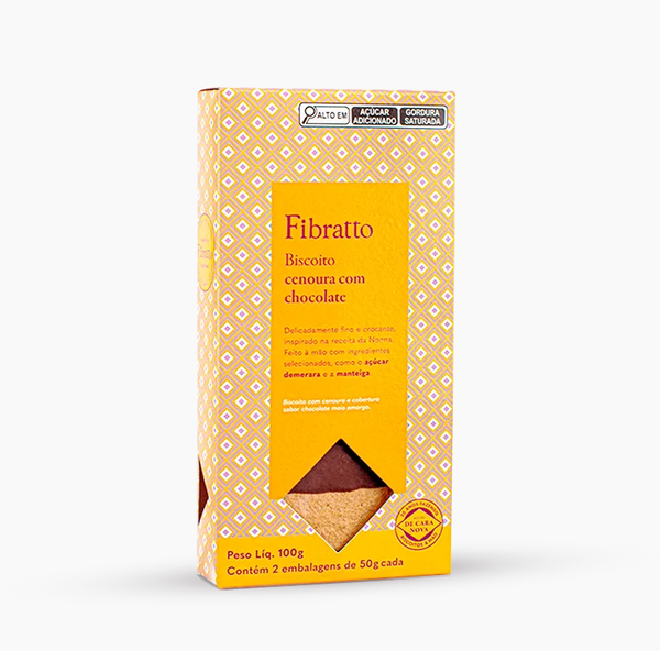 BISCOITO CENOURA COM CHOCOLATE 80G FIBRATTO