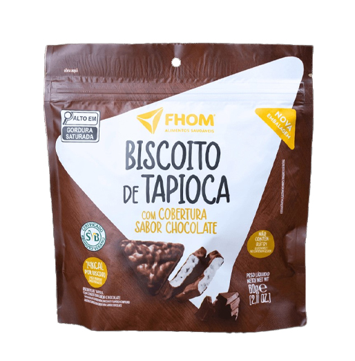 BISCOITO DE TAPIOCA SABOR CHOCOLATE 60G