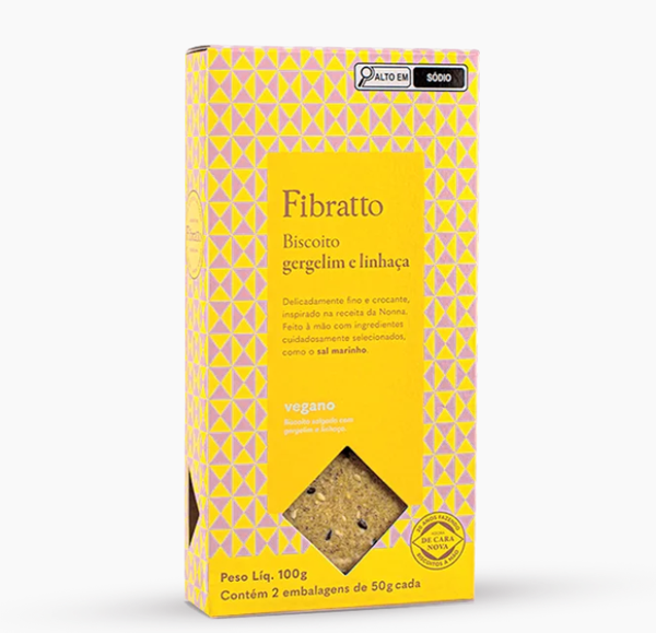 BISCOITO GERGELIM E LINHAÇA 80G FIBRATTO