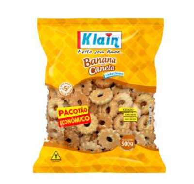 BISCOITO KLAIN BANANA COM CANELA 500G