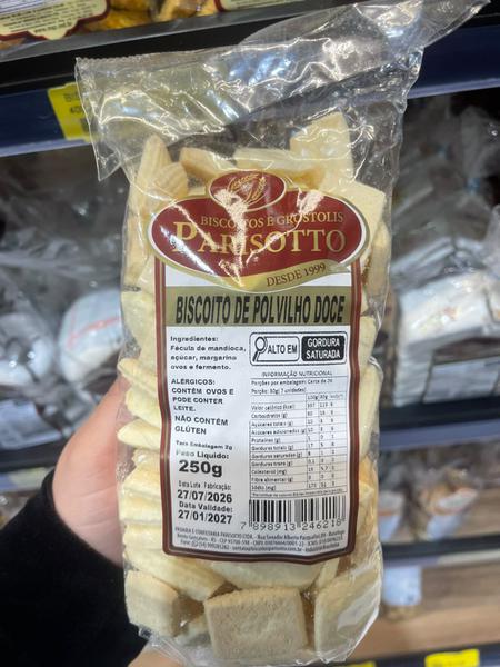 BISCOITO POLVILHO DOCE PARISOTTO 250G