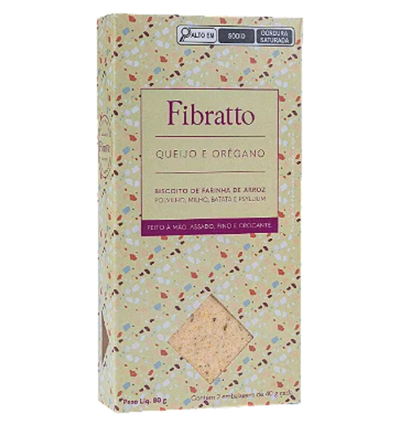 BISCOITO QUEIJO E OREGANO 80G FIBRATTO