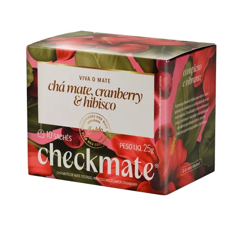 CHA MATE CRANBERRY E HIBISCO CHECKMATE 25G
