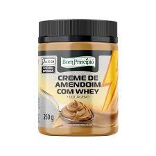 CREME AMENDOIM COM WHEY + COLAGENO 250G BOM PRINCI