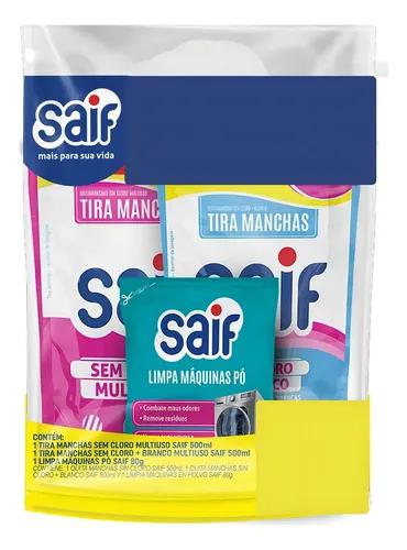 KIT SAIF 2 ALVEJANTE 500ML SACHE&LIMPA MAQUINA 80G