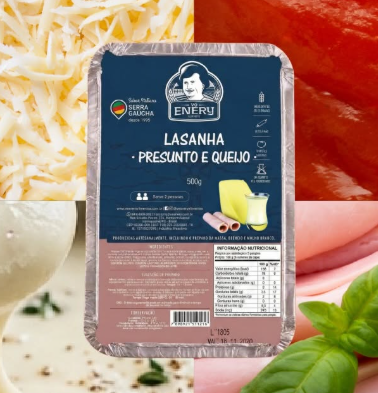 LASANHA PRESUNTO E QUEIJOS VO ENERY 500G