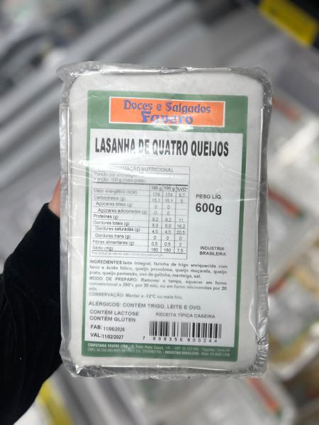 LASANHA QUATRO QUEIJOS 600G FAVERO