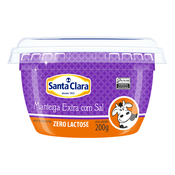MANTEIGA ZERO L C  SAL 200G SANTA CLARA
