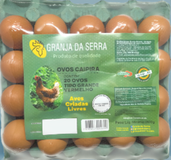 OVOS CAIPIRA C/ 20 UND GRANJA SERRA