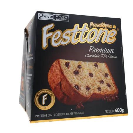 PANETTONE FESTTONE PREMIUM CHOCO 70 CACAU 400G