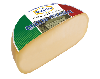QUEIJO COLONIAL KG MEIA FORMA SANTA CLARA