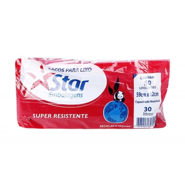 SACO P/LIXO 59X62 30L C/ 30UNI STAR