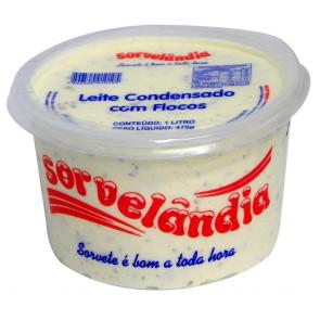 SORVETE SORVELANDIA 1L LEITE COND. FLOCOS