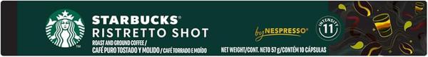 STARBUCKS RISTRETTO SHOT 10 CAPS 57G