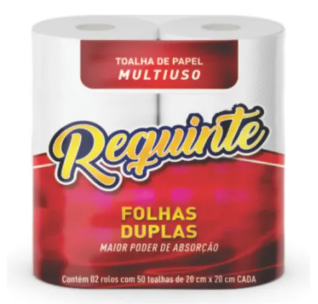 TOALHA DE PAPEL MULTIUSO REQUINTE 50TOALHAS
