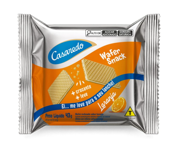 WAFER LARANJA CASAREDO 43G