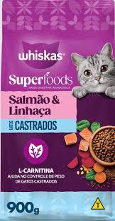 WHISKAS SUPERFOODS CASTRADO SALMAO 900G