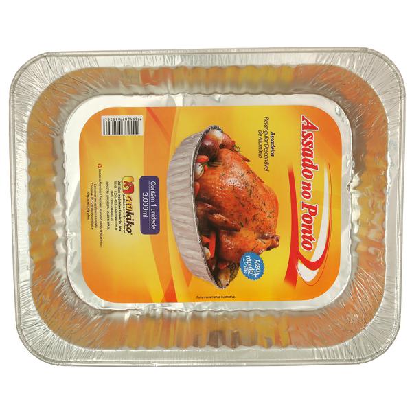 ASSADEIRA 3 LT RET ALUMINIO UNID