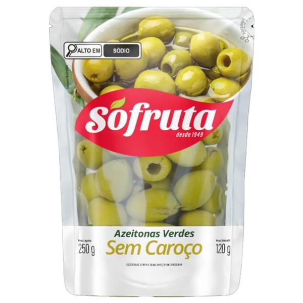 AZEITONA VERDE S/CAR SO FRUTA 120G