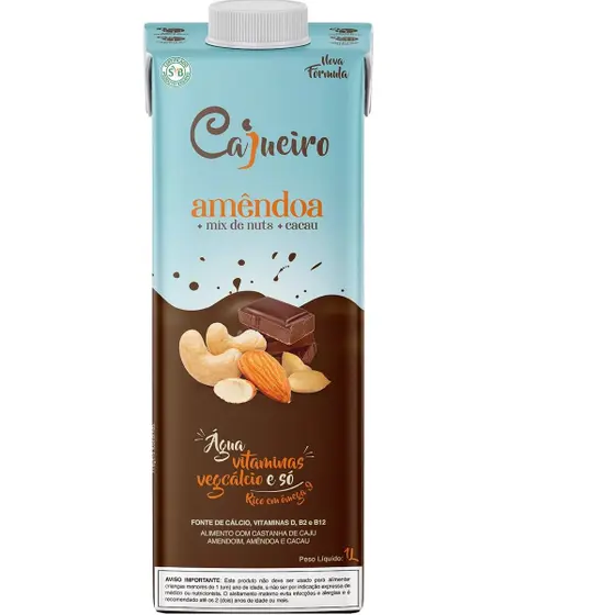 BEB VEG AMENDOA MIX DE NUTS E CACAU 1L