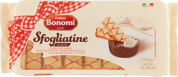 BISC FOLHADO BONOMI GLAZED 135G