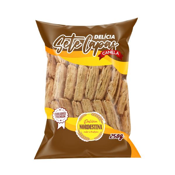 BISCOITO SETE CAPAS CANELA 250G DELICIA NORD