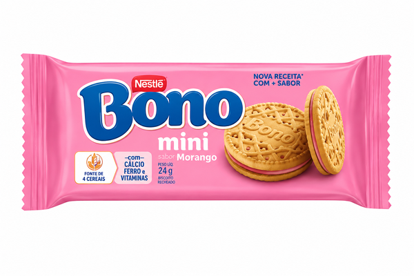 BONO MINI BISCOITO RECH MORANGO 24G