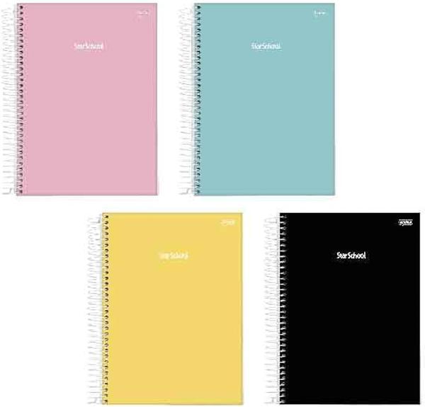 CADERNO STAR SCHOOL UNIVERSIT 1M ESP.80F