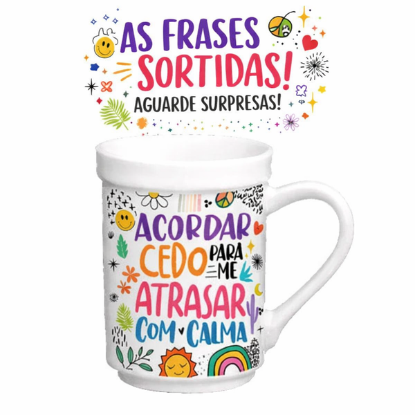 CANECA PORCELANA DEC C/BORDA 235ML
