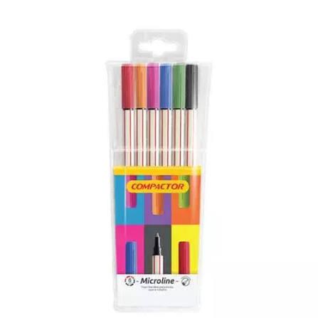 CANETA COMP MICROLINE C/6 CORES SORT