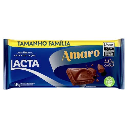 CHOC LACTA AMARO 145G