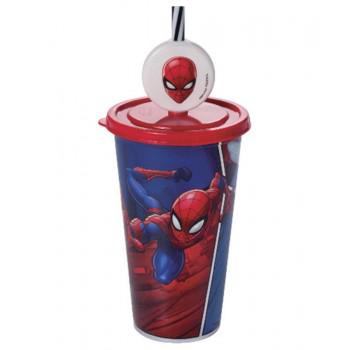 COPO REFRI C/ PIN HOMEM-ARANHA 500ML