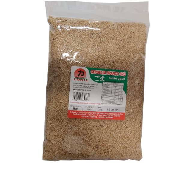 GERGELIM BRANCO CRU CASA FORTE 1KG