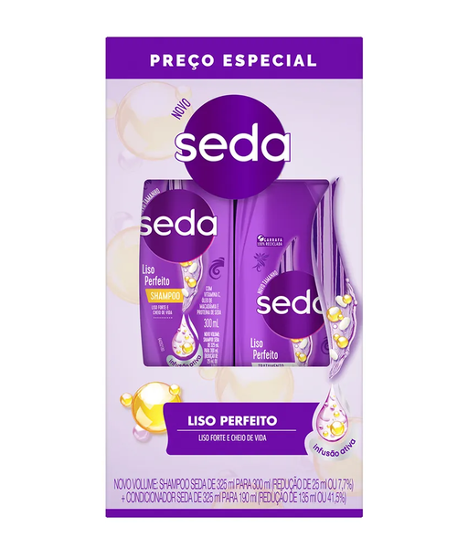 KIT SH LISO PERF 300ML+COND SEDA 190ML