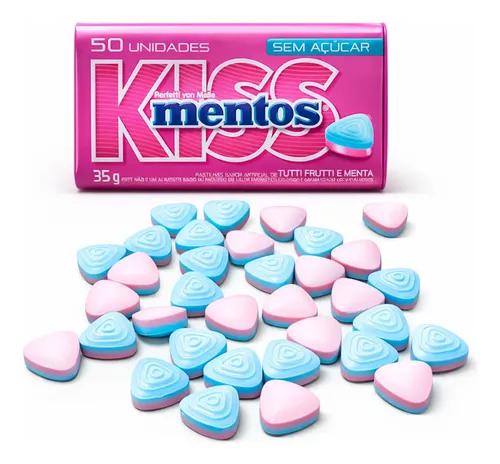 LATA MENTOS KISS TUTTI FRUTTI 35G