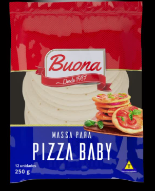 MASSA PIZZA BABY BUONA 250G C/ 12 UN