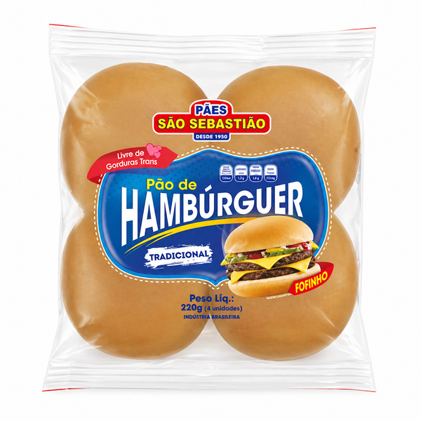 PAO DE HAMBURGUER S SEBASTIAO 220G