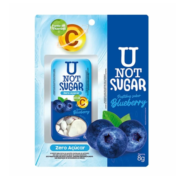 PASTILHA U NOT SUGAR BLUEBERRY ZERO 8G