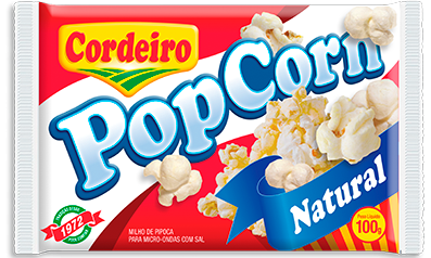 PIPOCA MICROONDAS CORDEIRO NATURAL 100G